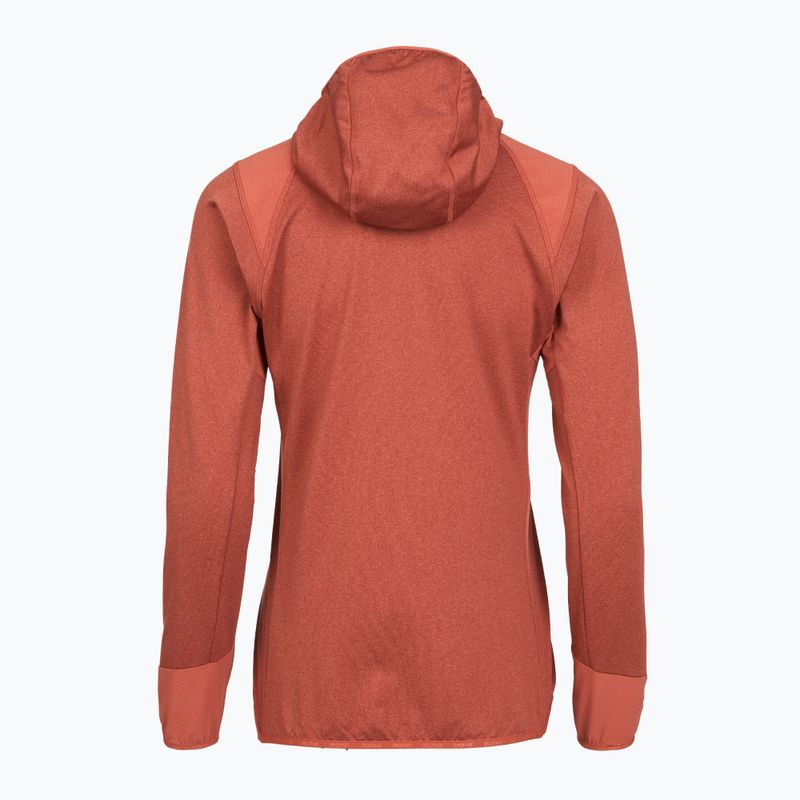 Bluza trekkingowa damska Salewa Agner Hybrid PL/DST FZ Hoody etruscan red melange 2