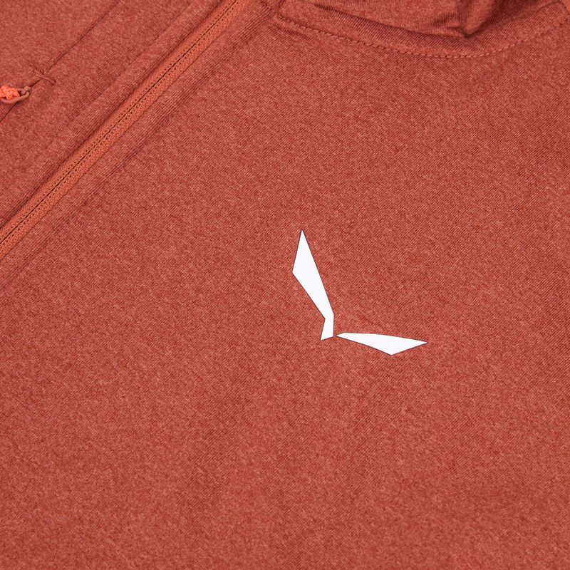 Bluza trekkingowa damska Salewa Agner Hybrid PL/DST FZ Hoody etruscan red melange 3