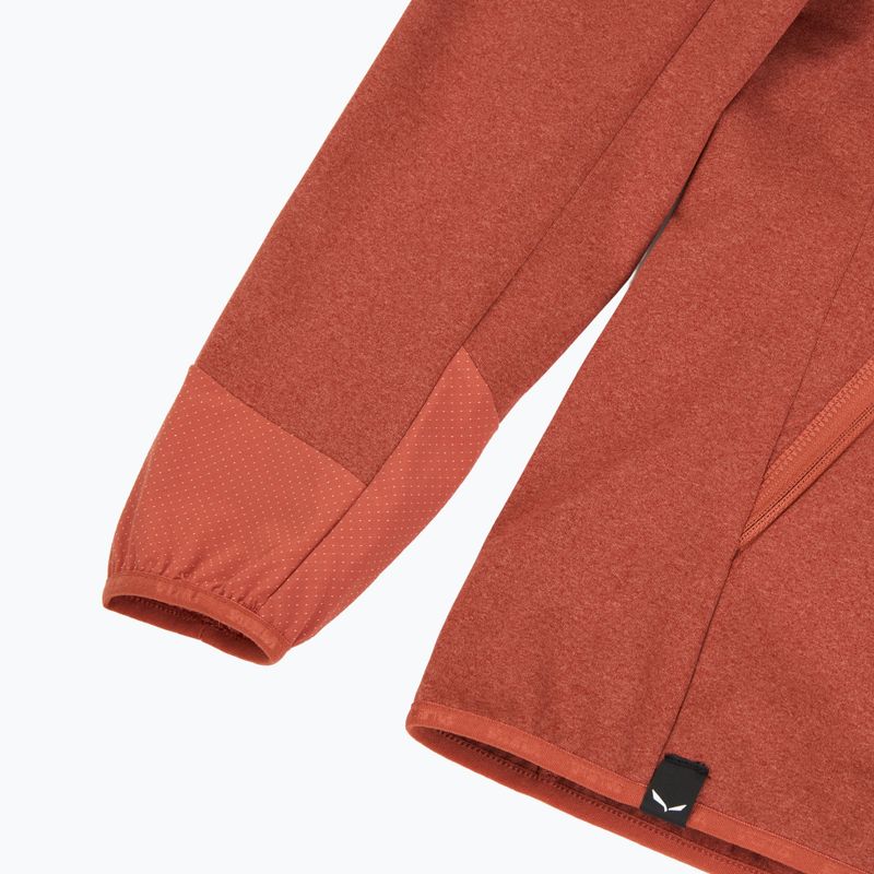 Bluza trekkingowa damska Salewa Agner Hybrid PL/DST FZ Hoody etruscan red melange 4