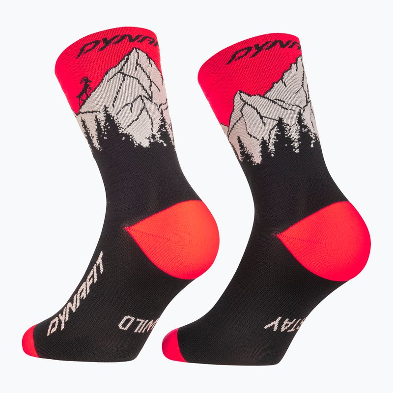Skarpety DYNAFIT Traverse Crew black out ultra coral/6a10