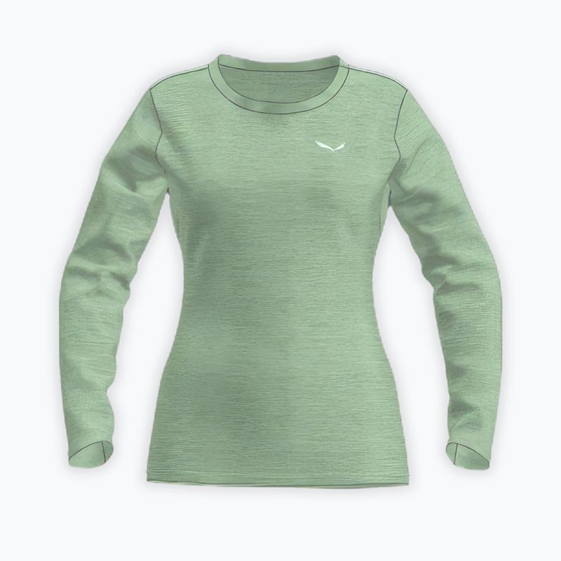 Longsleeve trekkingowy damski Salewa Puez Melange Dry pastel green melange