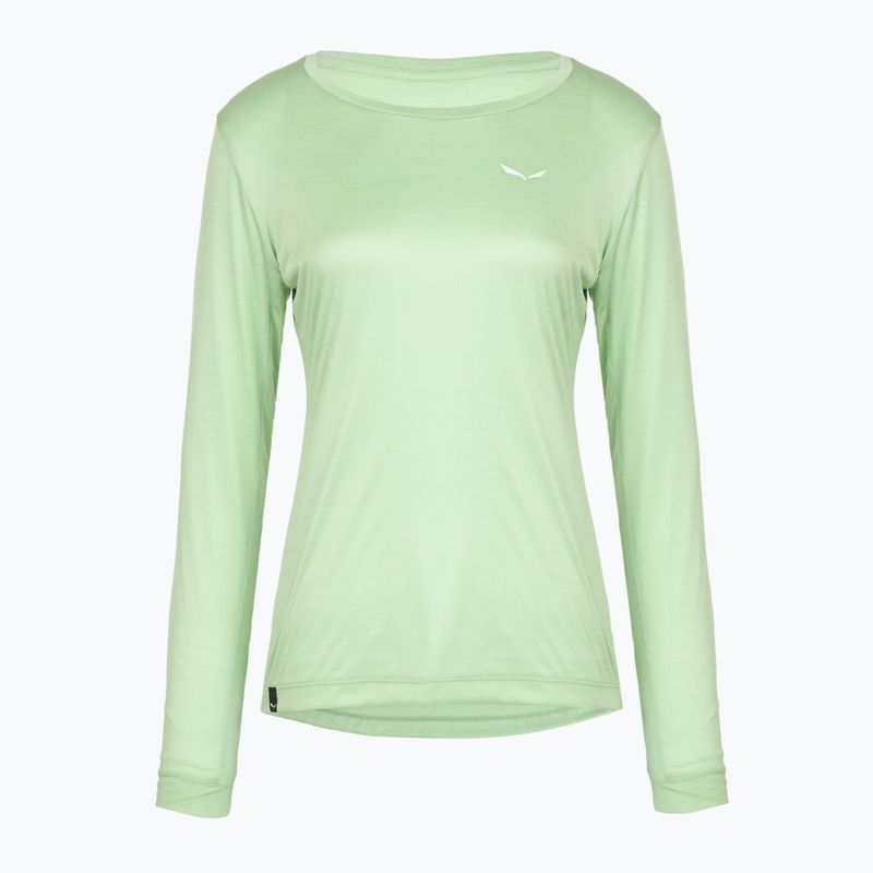 Longsleeve trekkingowy damski Salewa Puez Melange Dry pastel green melange