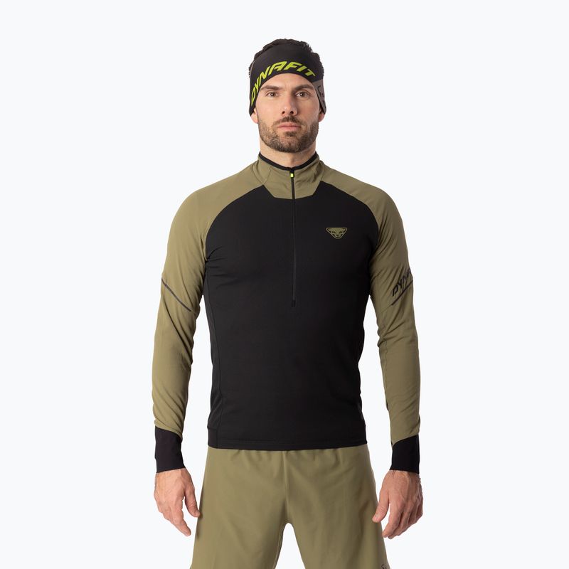 Bluza do biegania męska Dynafit Alpine LS 1/2 Zip Tee military green/0910