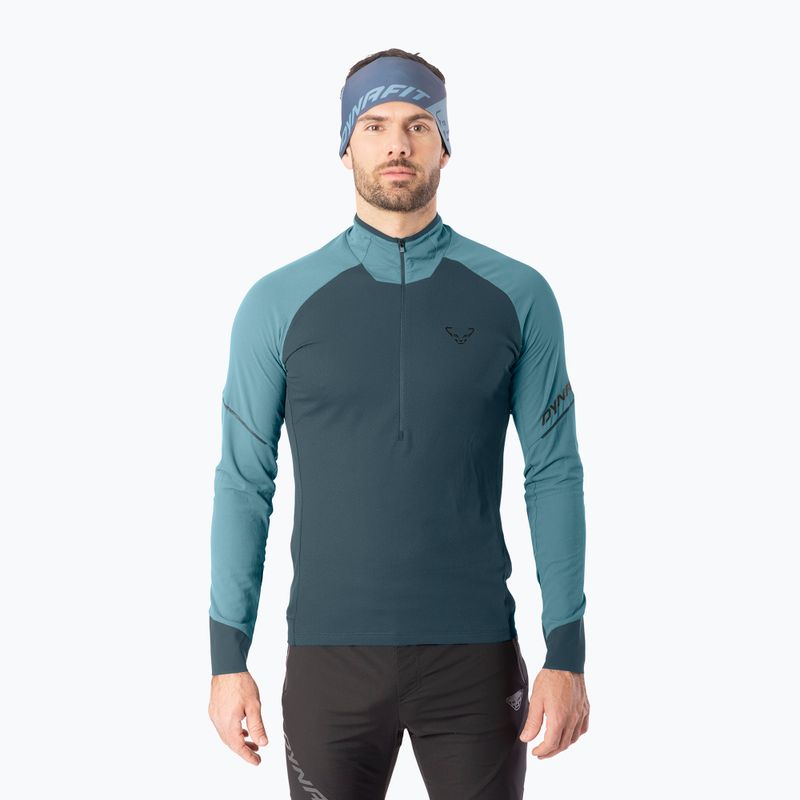 Bluza do biegania męska Dynafit Alpine LS 1/2 Zip Tee smoke blue/0720/3162