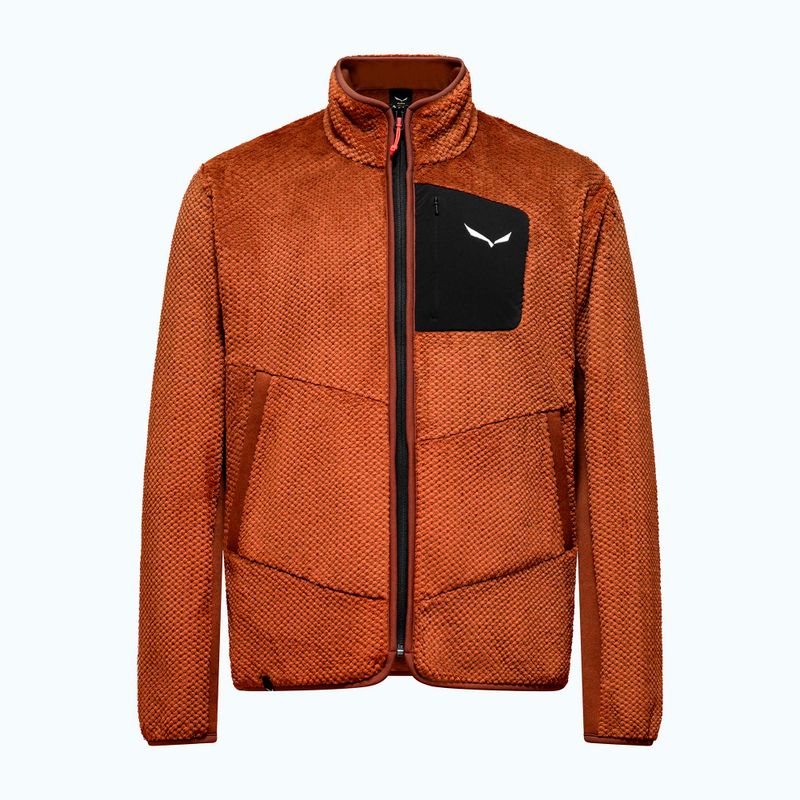 Bluza trekkingowa męska Salewa Puez Warm Full Zip bombay brown