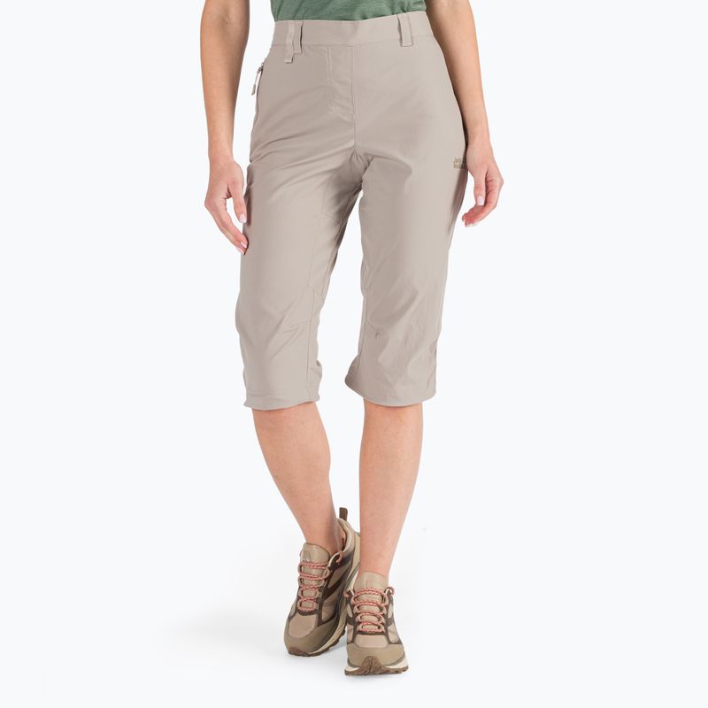 Spodenki trekkingowe damskie Jack Wolfskin Activate Light 3/4 moon rock