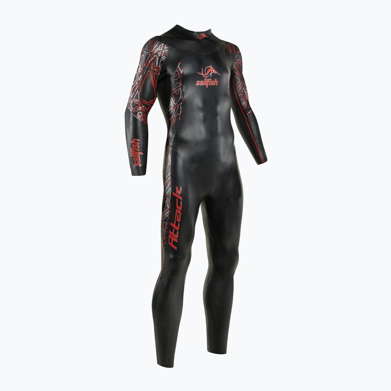 Pianka triathlonowa męska sailfish Attack 7 black/red