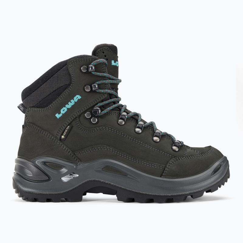 Buty turystyczne damskie LOWA Renegade GTX Mid asphalt/turquoise 2