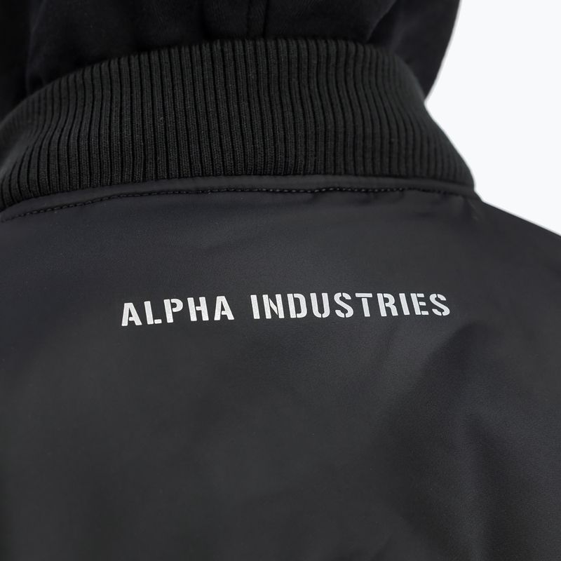 Kurtka męska Alpha Industries MA-1 D-Tec Sleeve Embroidery Bomber black/reflective 4