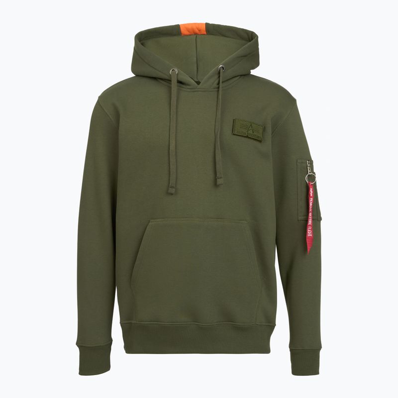 Bluza męska Alpha Industries Red Stripe Hoodie dark green