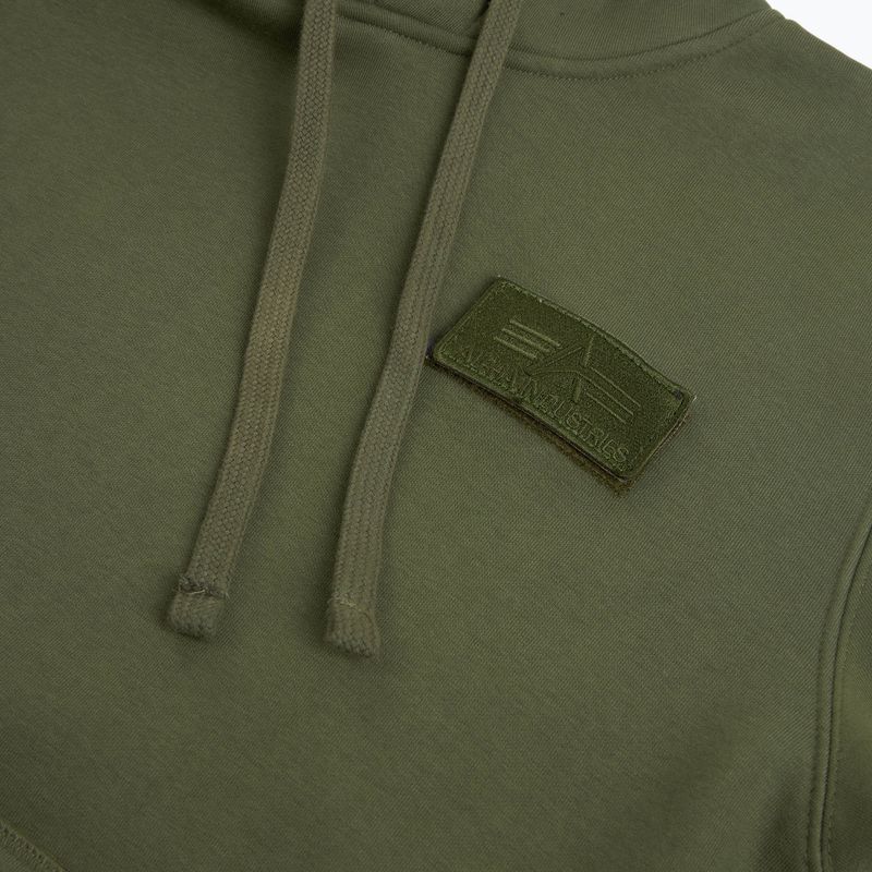 Bluza męska Alpha Industries Red Stripe Hoodie dark green 3