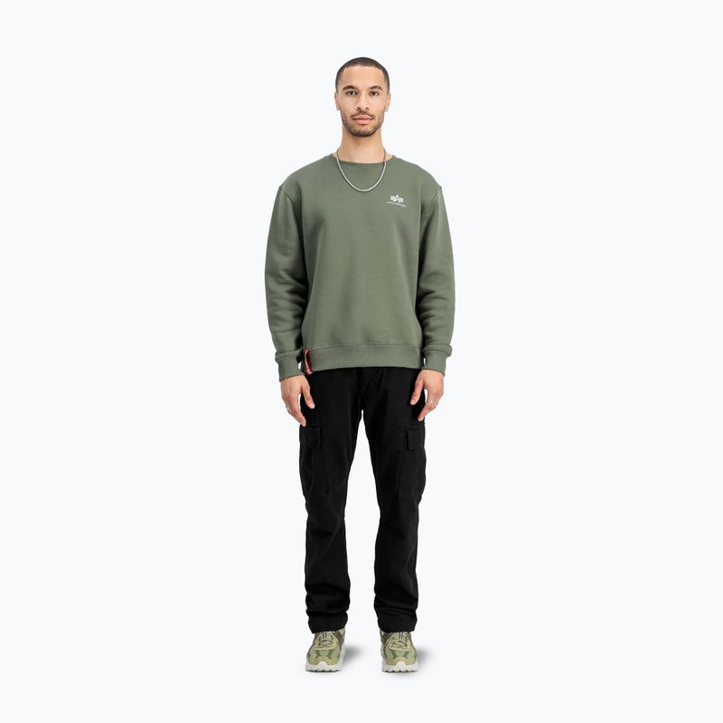 Bluza męska Alpha Industries Basic Small Logo dark olive 2