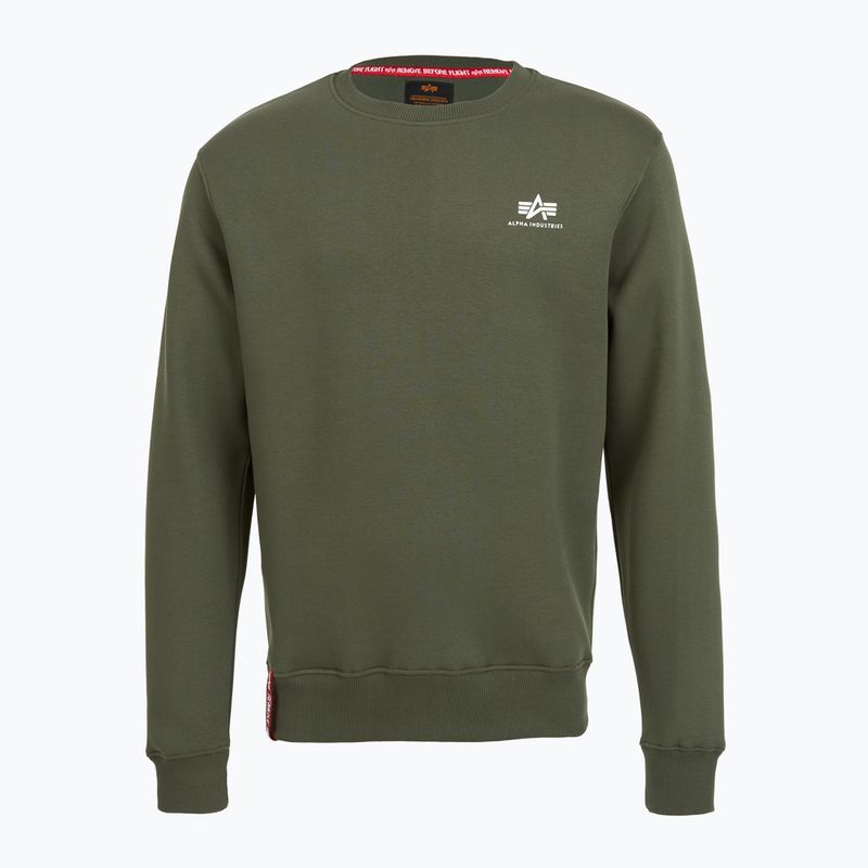 Bluza męska Alpha Industries Basic Small Logo dark olive 5