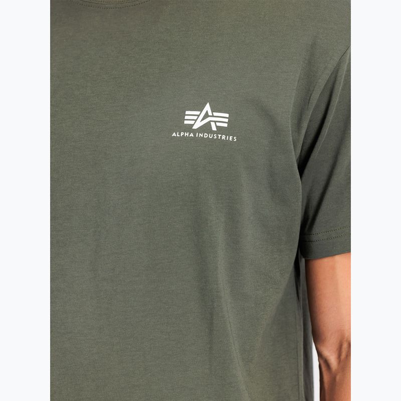 Koszulka męska Alpha Industries Basic Small Logo dark olive 6
