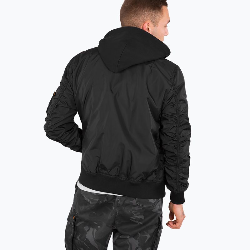 Kurtka męska Alpha Industries MA-1 TT Two Tone Hood black/black 2