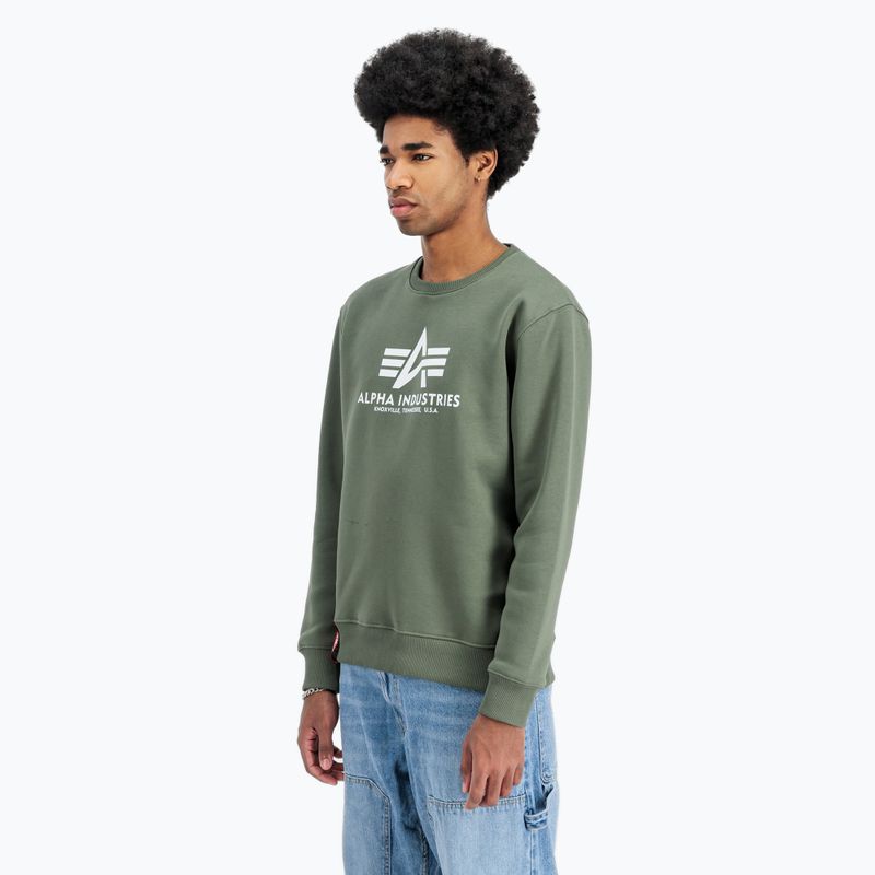Bluza męska Alpha Industries Basic dark olive 4