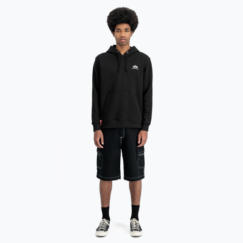 Bluza męska Alpha Industries Basic Small Logo Hoodie black 2