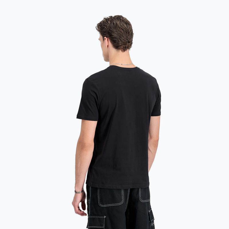 Koszulka męska Alpha Industries Basic Small Logo black/neon orange 3