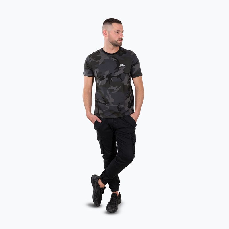 Koszulka męska Alpha Industries Basic Small Logo Camo black camo 2