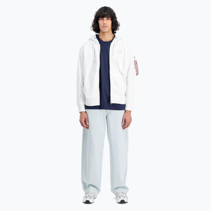 Bluza męska Alpha Industries Back Print Zip white 2