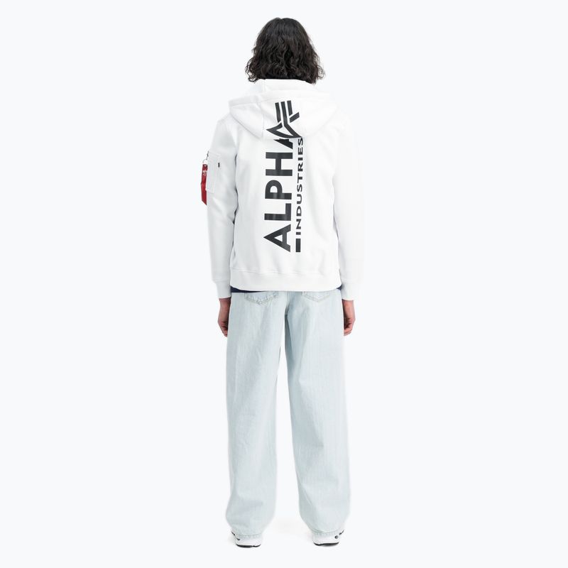Bluza męska Alpha Industries Back Print Zip white 3