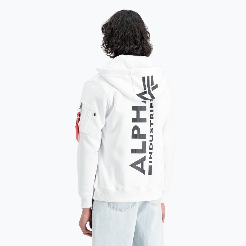 Bluza męska Alpha Industries Back Print Zip white 5