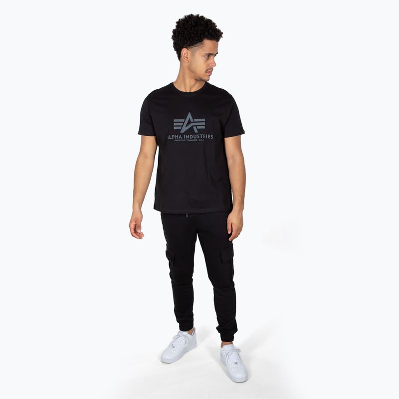Koszulka męska Alpha Industries Basic Rainbow Reflective black 2