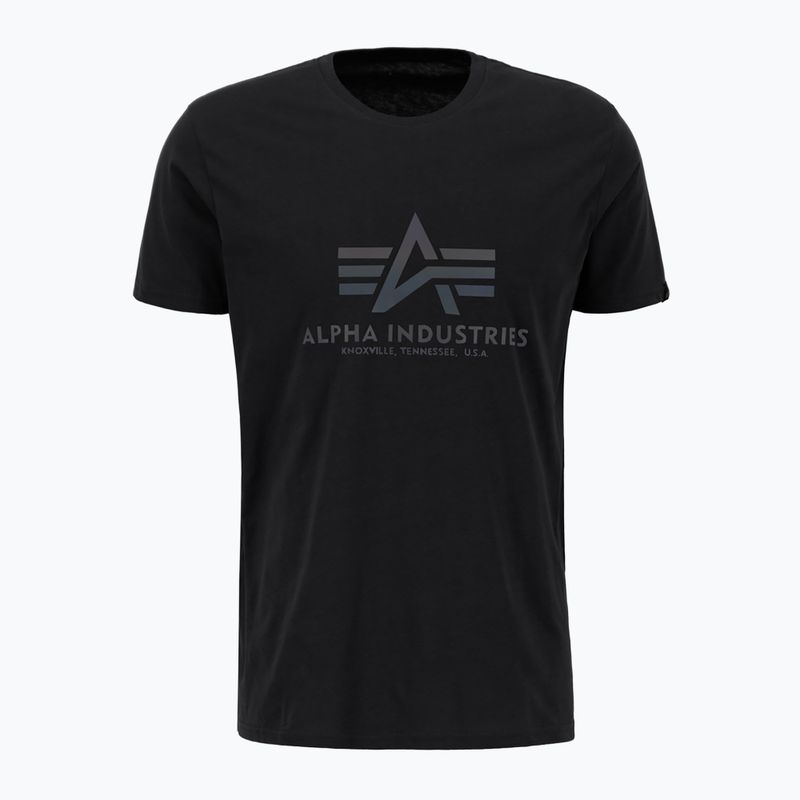 Koszulka męska Alpha Industries Basic Rainbow Reflective black 3