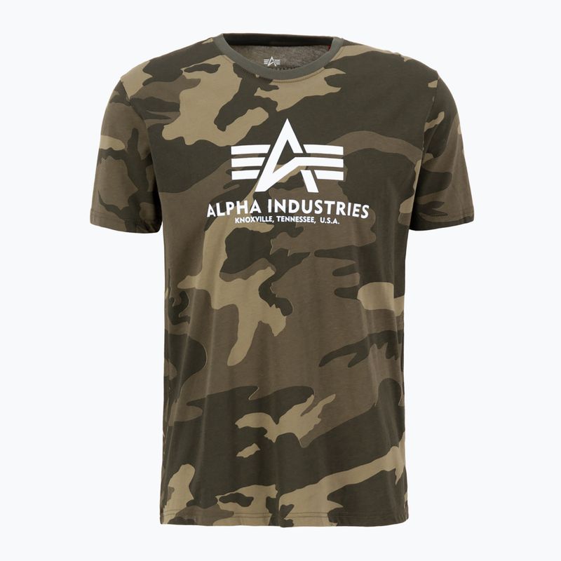 Koszulka męska Alpha Industries Basic Camo olive camo