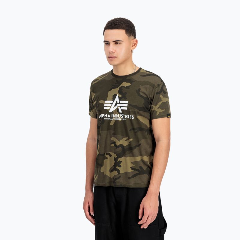 Koszulka polo męska Alpha Industries Basic Camo olive camo
