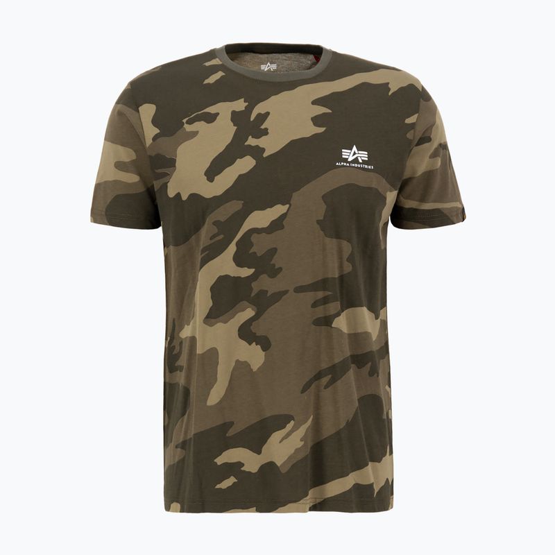 Koszulka męska Alpha Industries Basic Small Logo Camo olive camo 4