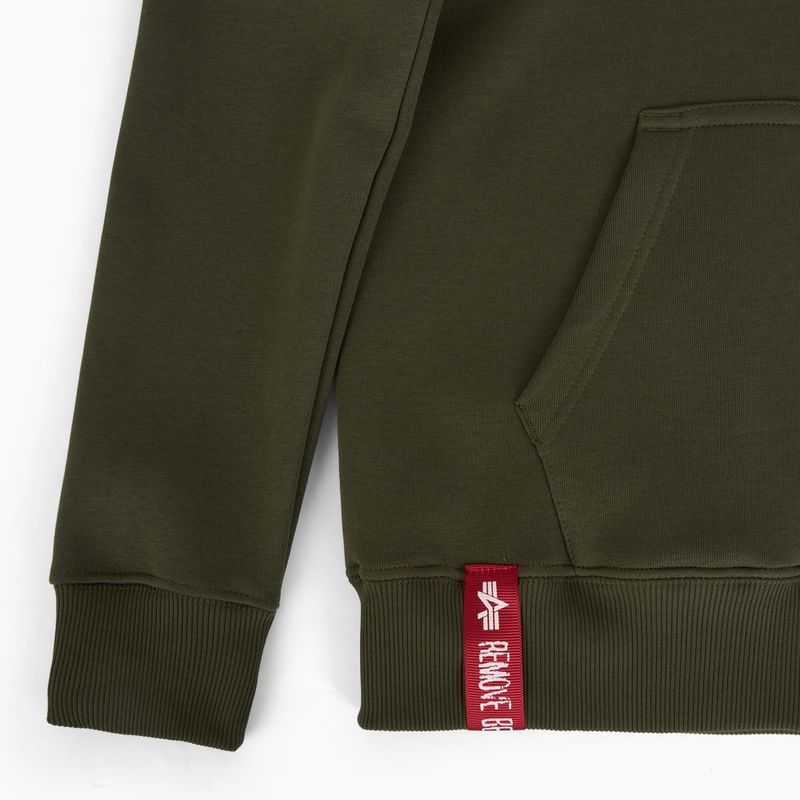 Bluza męska Alpha Industries Basic Zip SL dark olive 3