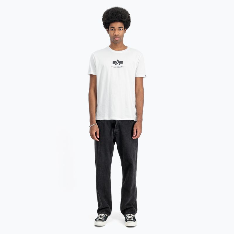 Koszulka męska Alpha Industries Basic Mid Logo white 2
