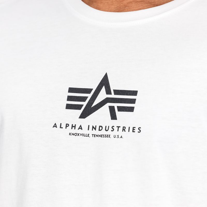 Koszulka męska Alpha Industries Basic Mid Logo white 6