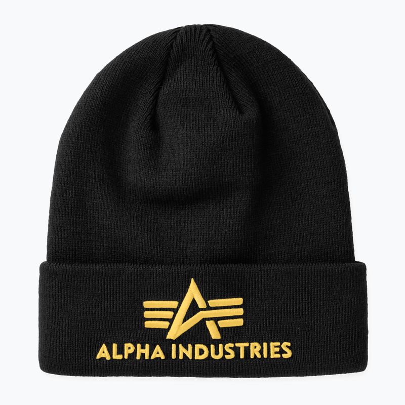 Czapka Alpha Industries 3D black/yellow gold