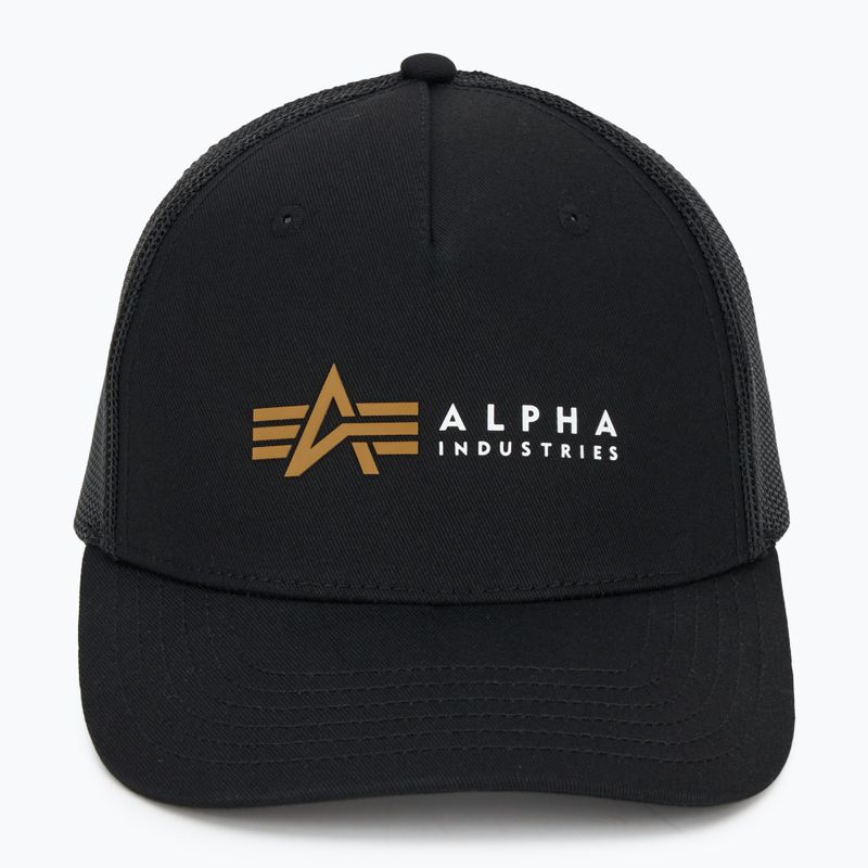 Czapka z daszkiem męska Alpha Industries Label Trucker black 2