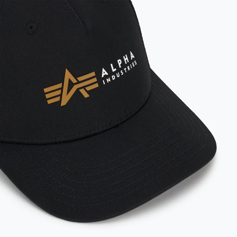 Czapka z daszkiem męska Alpha Industries Label Trucker black 3