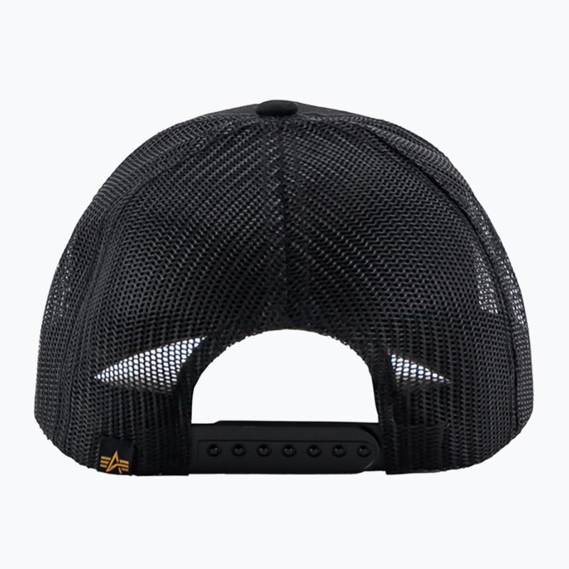 Czapka z daszkiem męska Alpha Industries Label Trucker black 2