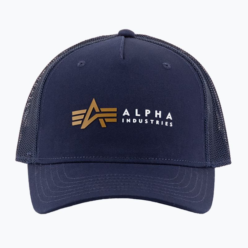 Czapka z daszkiem męska Alpha Industries Label Trucker rep.blue