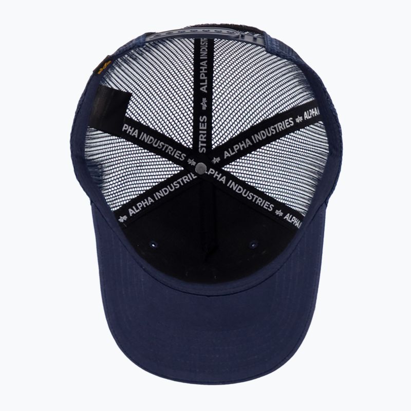Czapka z daszkiem męska Alpha Industries Label Trucker rep.blue 3