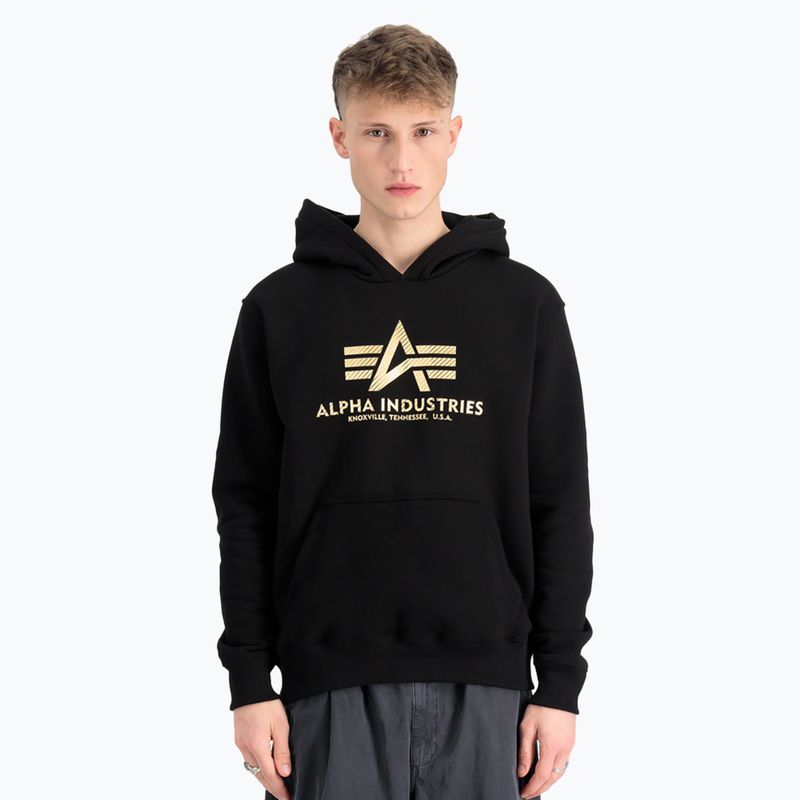 Bluza męska Alpha Industries Basic Carbon Hoody black/gold