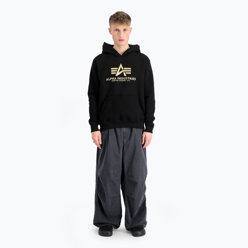 Bluza męska Alpha Industries Basic Carbon Hoody black/gold 2