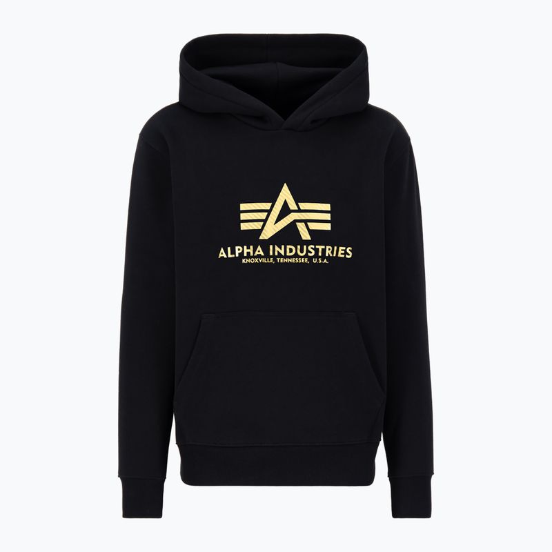 Bluza męska Alpha Industries Basic Carbon Hoody black/gold 3