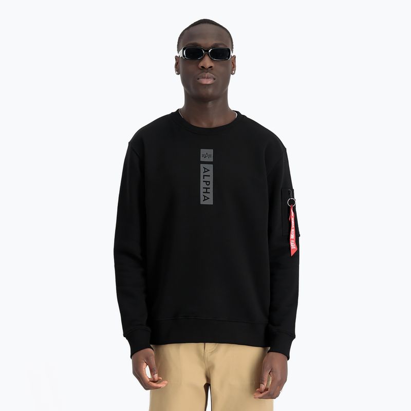 Bluza męska Alpha Industries Reflective Print Sweater black