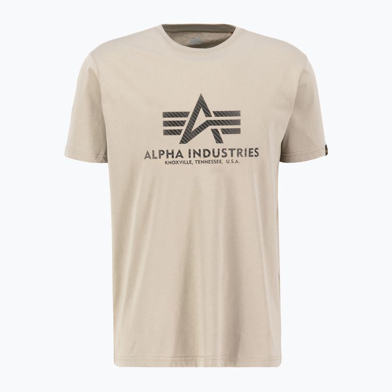 Koszulka męska Alpha Industries Basic T Carbon vintage sand