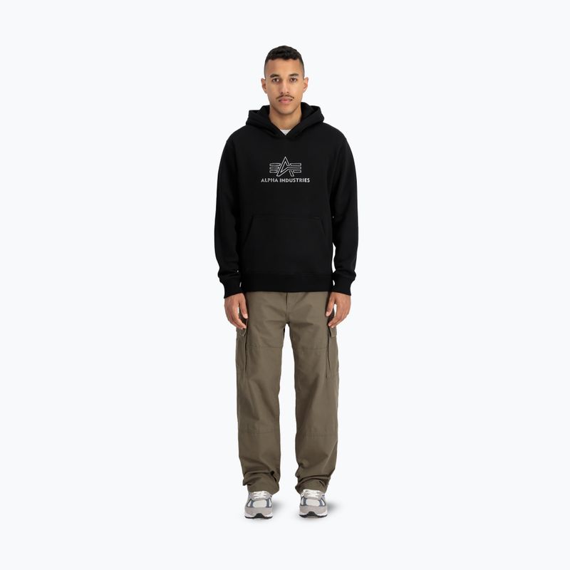 Bluza męska Alpha Industries Basic Hoodie TPU black/chrome 2