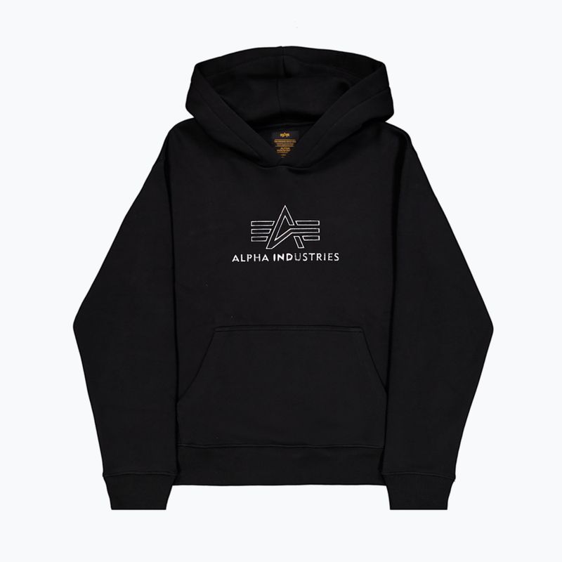 Bluza męska Alpha Industries Basic Hoodie TPU black/chrome 9