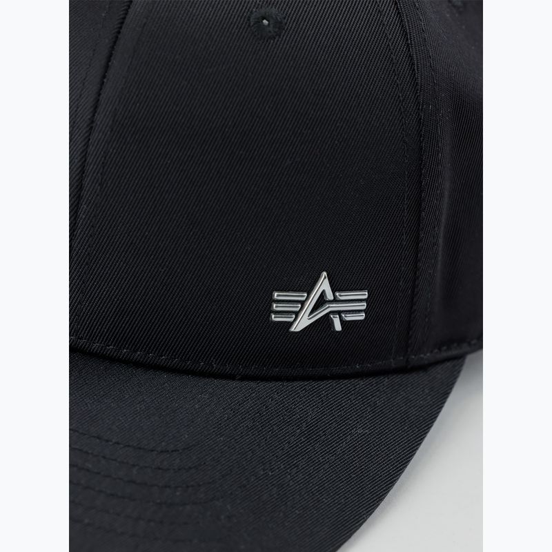 Czapka z daszkiem Alpha Industries Metal Label rep black/metalsilver 5