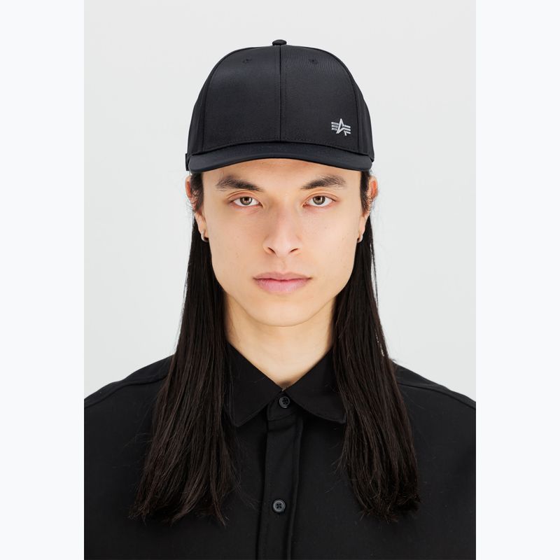 Czapka z daszkiem Alpha Industries Metal Label rep black/metalsilver 6