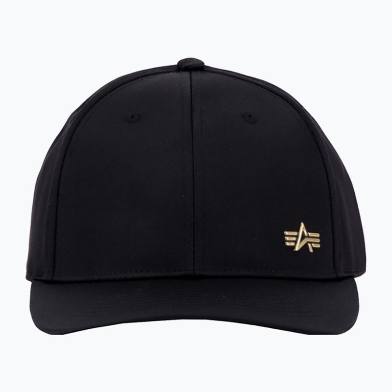 Czapka z daszkiem męska Alpha Industries Metal Label black/shiny gold